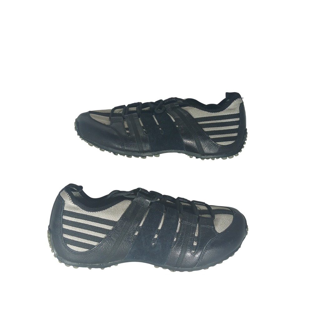 Tsubo Leather Mesh Sneakers 9.5 Black Grey Gorpcore Techwear Urban Z1111